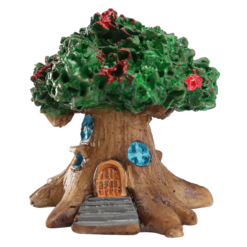 Mini Fairy Tree House Miniature Garden Micro Landscape Yard Craft Decor Proper 